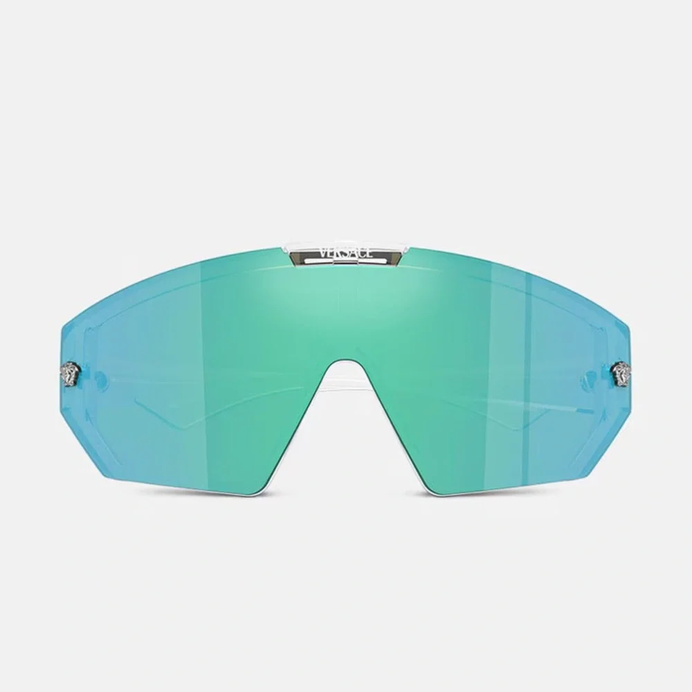 NEW VERSACE SHIELD SUNGLASSES MOD 4461 148/6V GREY BLUE VE4461 1486V EYEWEAR